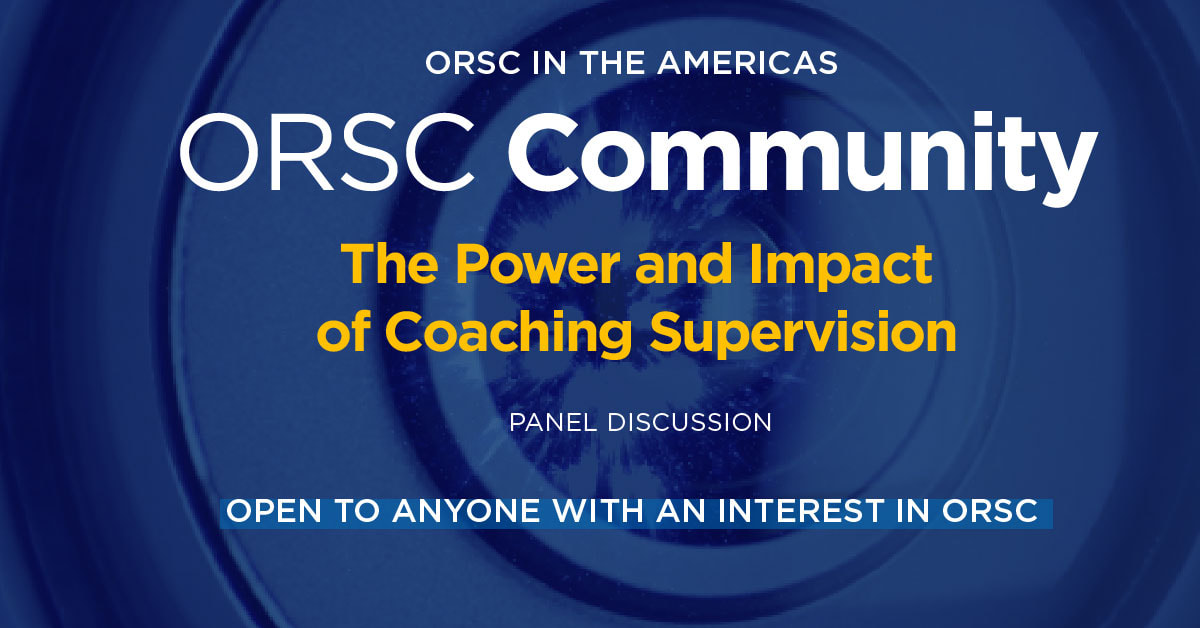 ORSC in the Americas - Power and Impact of Coaching Supervision blue camera lens